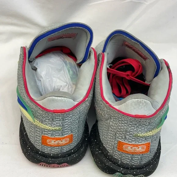 Nike LeBron 20 lifer multicolored Sneakers with Red and Blue Accents men sz 10